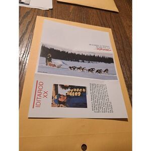 1992 Iditarod Collector Card Series Motor Art Promo Flyer Tri-Fold Brochure